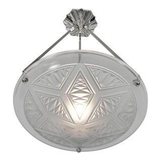 French Art Deco Pendant Light by Pierre Maynadier 1930 France For Sale