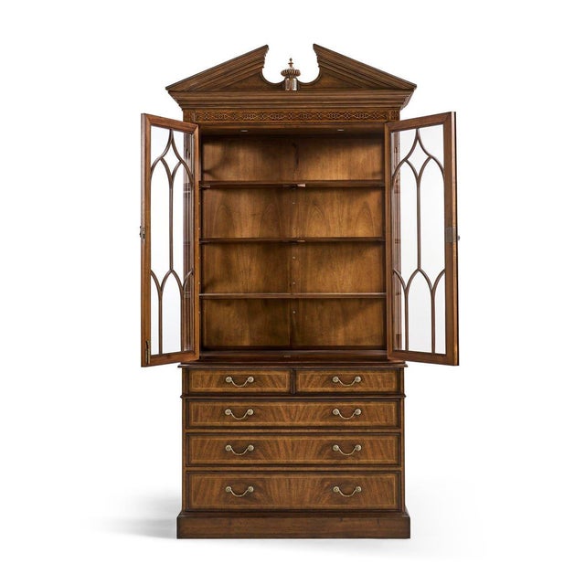 English Walnut Bookcase For Sale - Image 10 of 13