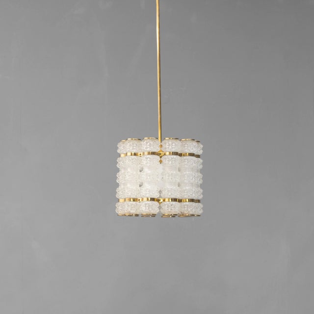 Pendant in Crystal and Brass, 1960 For Sale - Image 6 of 6