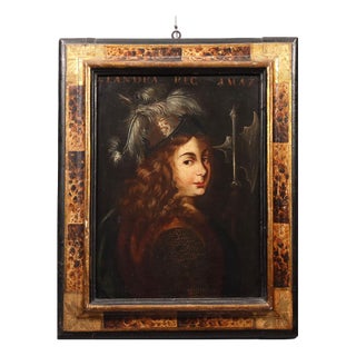 Leandra Queen of the Amazons, Oil on Canvas, Framed For Sale