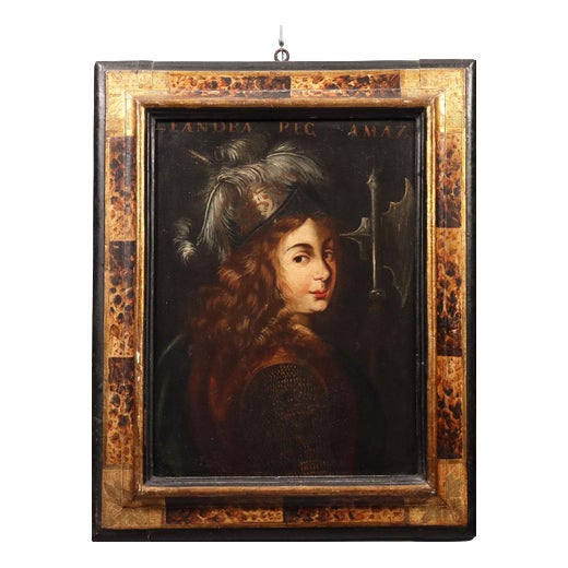 Leandra Queen of the Amazons, Oil on Canvas, Framed For Sale