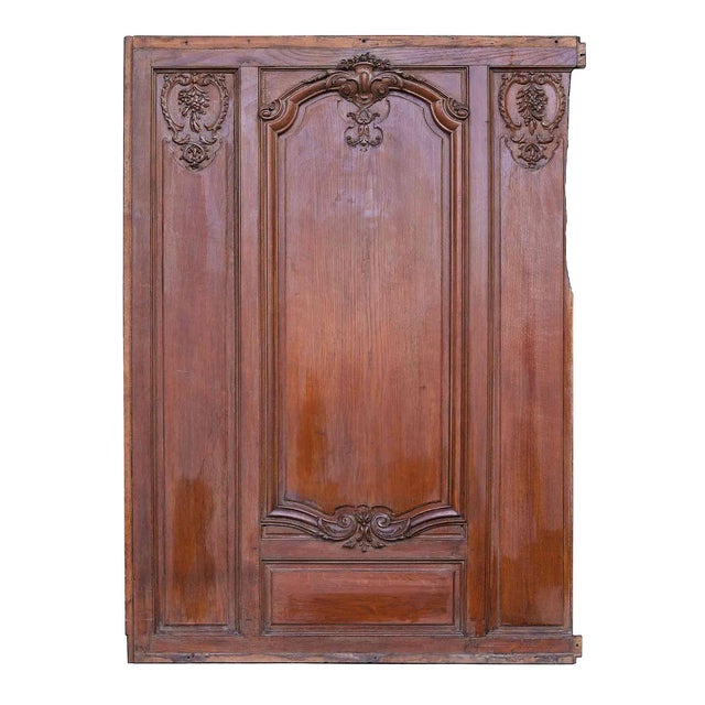 Antique 19th century, carved oak, French Louis XV style paneling from the Wildenstein collection. This elegant paneling...