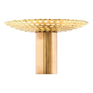 Vintage Vase in Brass by Pierre Forssell, 1950s For Sale