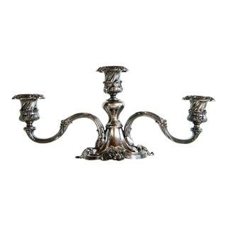 Vintage Art Nouveau Reed & Barton Silver Plated 3 Arm Candelabra Candle Stick For Sale