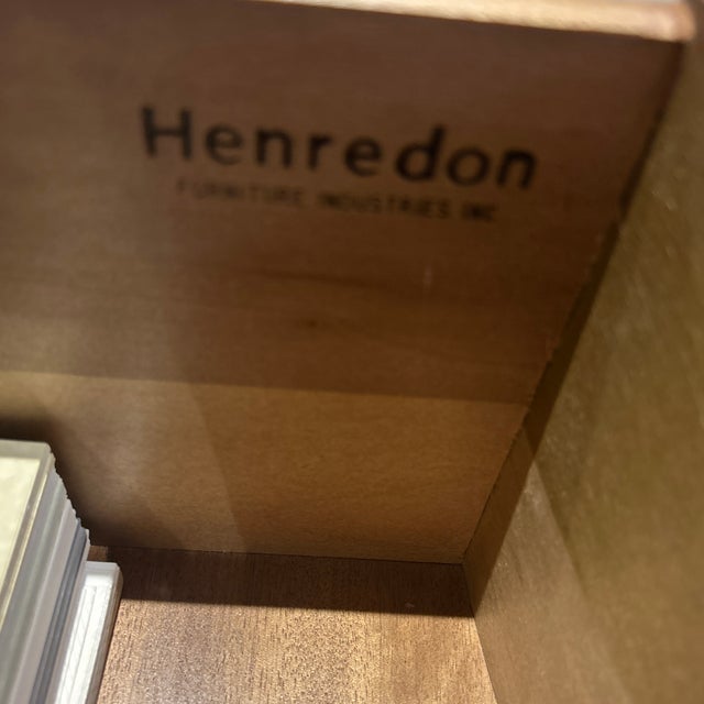 Available!! Henredon Vintage Henredon Bow Front Chest W/ Marble Top Excellent Condition For Sale - Image 12 of 12