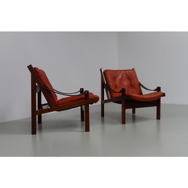 Norwegian Hunter Easy Chairs by Torbjørn Afdal for Bruksbo, 1970s, Set of 2 For Sale - Image 16 of 18