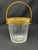 Gorgeous Josair Crystal Ice Bucket, Gold Trimmed Gold-toned brass handle and hardware Gold-trimmed rim, hunting scene....