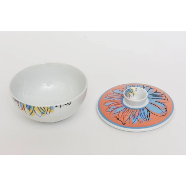 Vintage Rosenthal After Andy Warhol Porcelain Flower Bowl or Sugar Bowl, 80's For Sale In Miami - Image 6 of 10