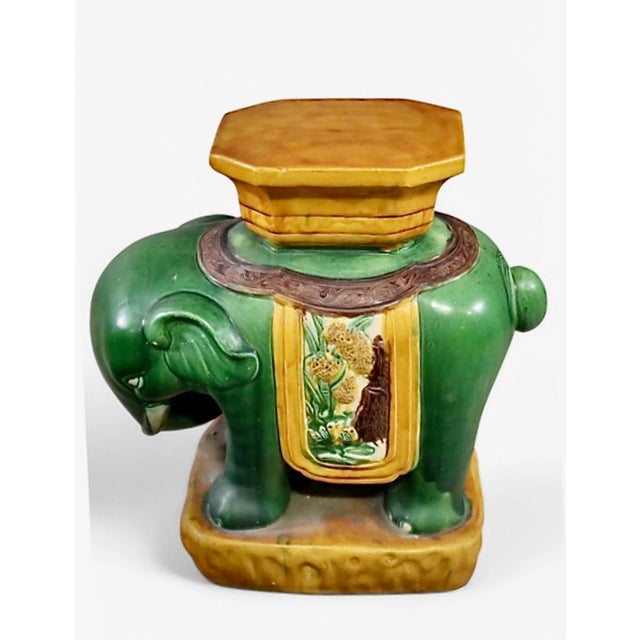 Pair Elephant Form Garden Stools For Sale - Image 4 of 8