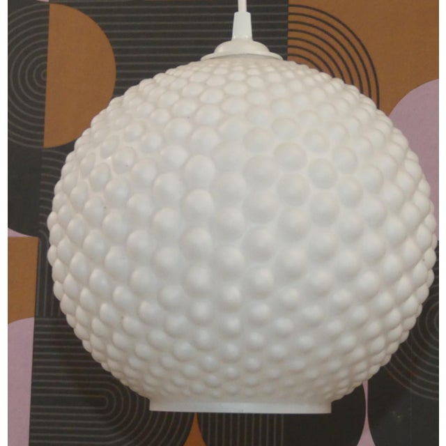 Mid-Century Modern Pendant Light with Knobs in Opal Glass, 1970s For Sale - Image 3 of 8