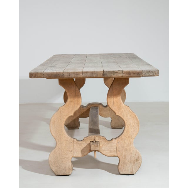 Oak Harp Dining Table France 1970s For Sale - Image 11 of 14