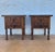Pair of Spanish Rustic Solid Wood Bedside Tables, Mid-20th Century For Sale - Image 4 of 12
