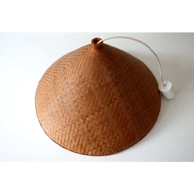 Large Mid-Century Wicker Pendant Lamp, Germany, 1960s For Sale - Image 14 of 17