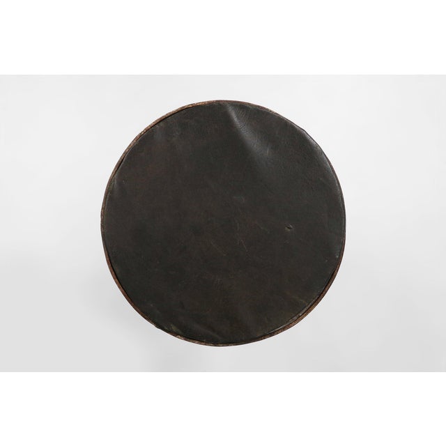 Industrial Black Metal Stool, France, 1920s For Sale - Image 12 of 16