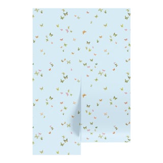 Butterfly Grove Grasscloth Wallpaper by House Party | Wisteria Blue | 8 Yards For Sale