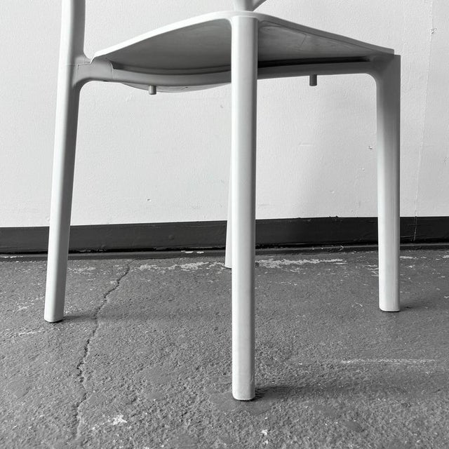 Set of Vintage light Gray Tone Polypropylene Chairs For Sale - Image 12 of 18