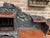 Early 20th Century Carved Wood Dragon Writing Desk With Fitted Cabinet and Shelves For Sale - Image 4 of 6