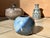 Studio Ceramic Spherical Vase with Blue Flowing Glaze, Germany, 1970s For Sale - Image 13 of 15
