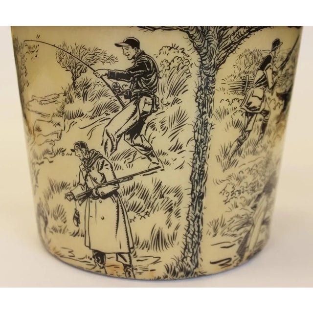 Traditional 1950s Paul Desmond Brown Sportsman's Bag Ice Bucket With Lid For Sale - Image 3 of 7