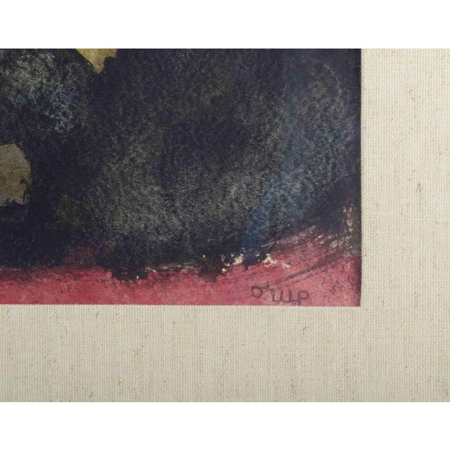 Bengt Orup, Abstract Composition in Dark Tones, 1950s, Watercolour on Paper For Sale - Image 4 of 6