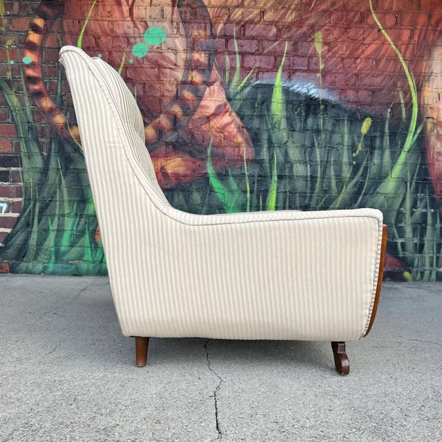 Adrian Pearsall High Back Lounge Chair in the Style of Adrian Pearsall For Sale - Image 4 of 12