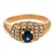 Contemporary Vintage Sapphire Diamond 18k Yellow Gold Ring, Size 7 For Sale - Image 3 of 6