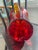 Mid 20th Century Crackle Glass Amberina Pitcher After Blenko, Rainbow or Pilgram Glass For Sale - Image 6 of 9