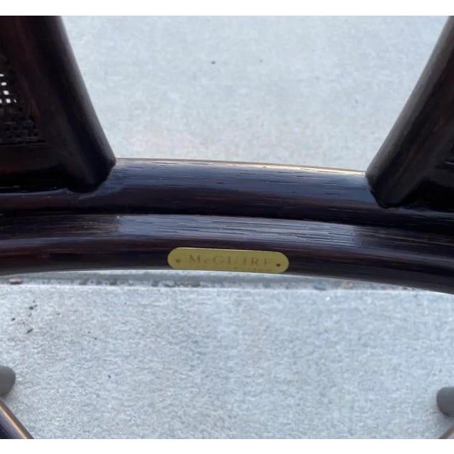 2 Late 20th Century McGuire Barbara Barry Accent Chairs With Restored Upholstery For Sale In West Palm - Image 6 of 6