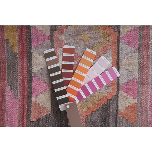 Vintage Striped Turkish Kilim Runner - Hallway Kilim 2'6'' X 24'5'' For Sale - Image 12 of 12