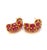 Contemporary Bochic “Orient” Vintage Bubble Ruby Earrings Set 18K Gold & Silver For Sale - Image 3 of 7