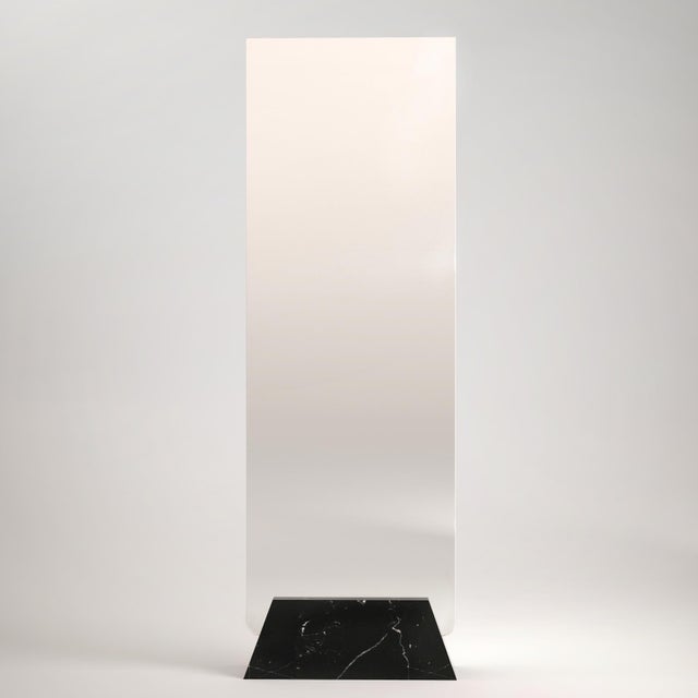 Black Monolithic Architectural Black Marquina Marble Cressida Floor Mirror by CARCINO Design for October Gallery For Sale - Image 8 of 8
