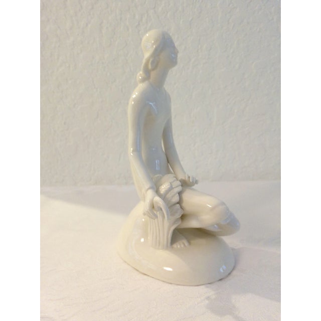 Vintage White Porcelain Three Seasons Figurines, Set of 3 For Sale In West Palm - Image 6 of 10