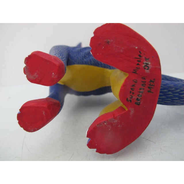 Mexican Oaxacan Alebrije Turning Fox Dog Wood Carving Mexico Folk Art Figure Sculpture For Sale - Image 3 of 7