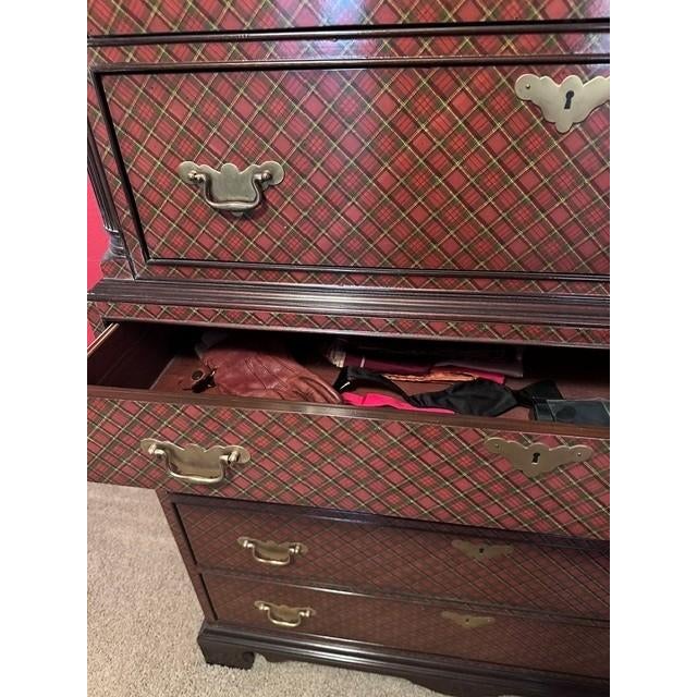 Ralph Lauren Ralph Lauren - 1991 Home Collection - Tartan Plaid Highboy For Sale - Image 4 of 7