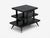 Ico Parisi Style, Ebonized Wood, Brass, Sculptural Side Table, Europe, 1950s For Sale - Image 4 of 12