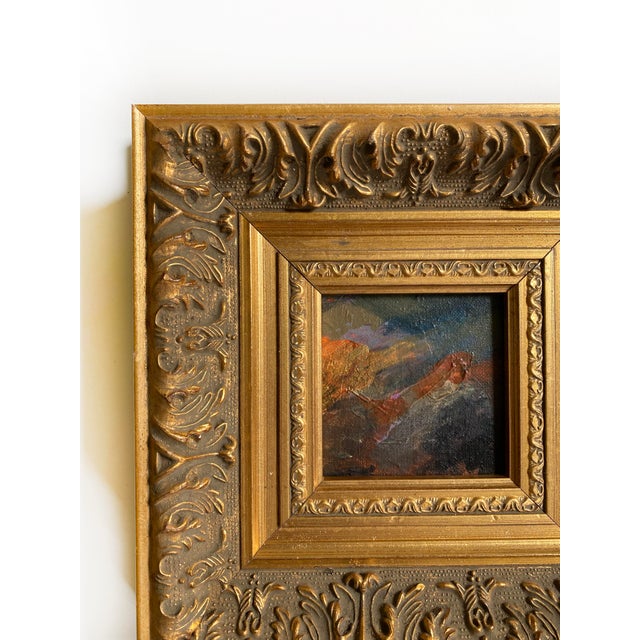 2020s "Epic Story" 2026 Mini Painting by Jessalin Beutler With Vintage Frame For Sale - Image 5 of 5