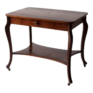 Antique Tiger Oak Library Table