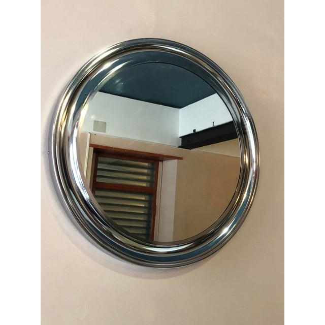 Metal Vintage Mirror in Aluminum from Artemide For Sale - Image 7 of 11