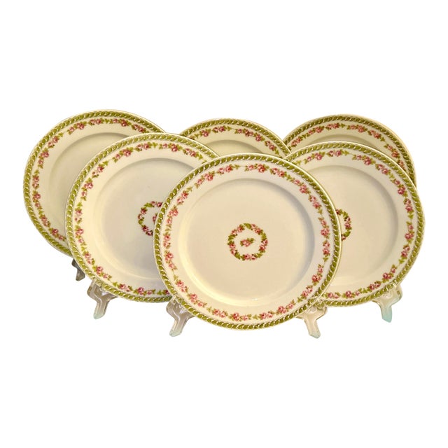 Early 29th Century Limoges Redon Plates, Set of 6 For Sale