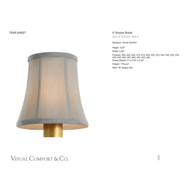 Visual Comfort Signature 4" Mist Silk Soft Empire Shade Designer: Visual Comfort Signature Height: 4.25" Base: Shade...