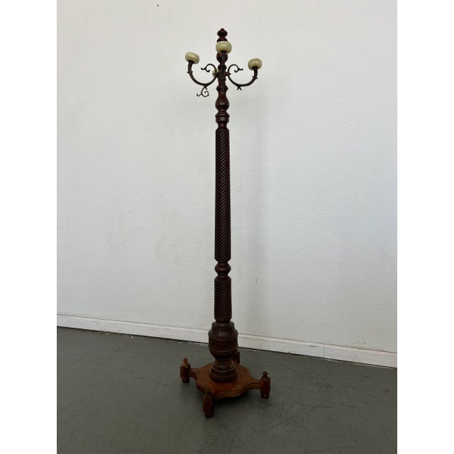 Antique German Barley Twist Hall Tree For Sale - Image 4 of 11