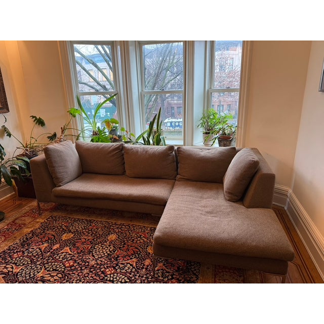 Mid-Century Modern B&b Italia Charles Right-Arm Facing Sectional For Sale - Image 3 of 4