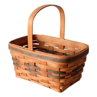 1991 Lonaberger Market Basket With Handle For Sale