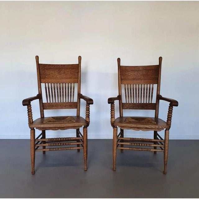 American Belle Epoque Shaker Chairs, Set of 2 For Sale - Image 3 of 9
