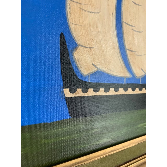 Contemporary Impressionist Style Seascape Painting on Canvas, Framed For Sale - Image 4 of 6