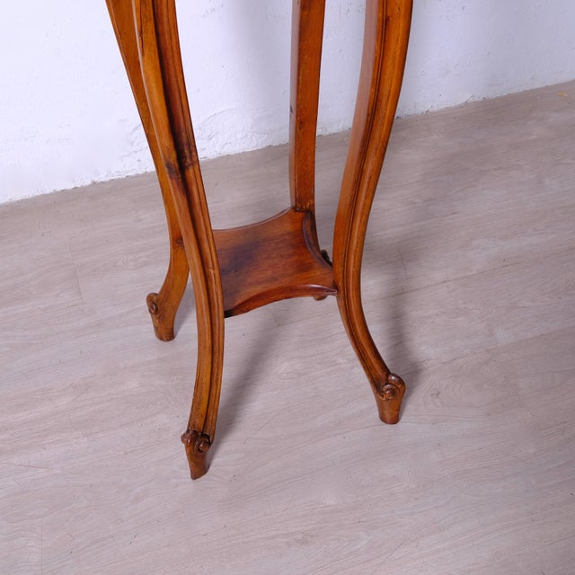 Wood French Louis XV Style Walnut Pedestal, 1930s For Sale - Image 7 of 18