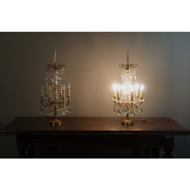 Large Louis XVI Style Girandoles, Set of 2 For Sale - Image 3 of 13