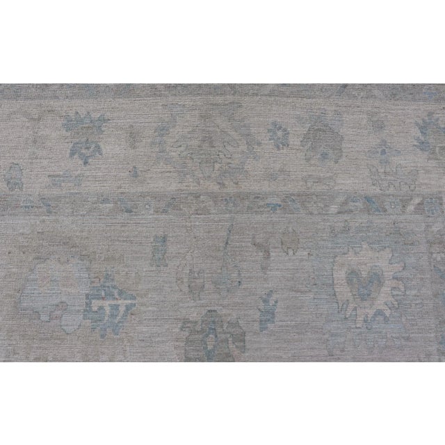 Textile Keivan Woven Arts Modern Oushak With Light Silver-Gray 9' X 12' For Sale - Image 7 of 12
