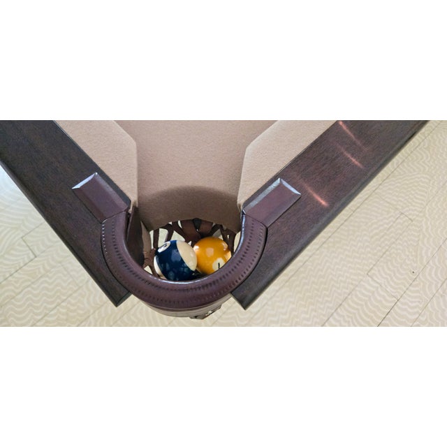 Antique Burled Walnut Billiards Table, Circa Late 1800's For Sale - Image 10 of 12