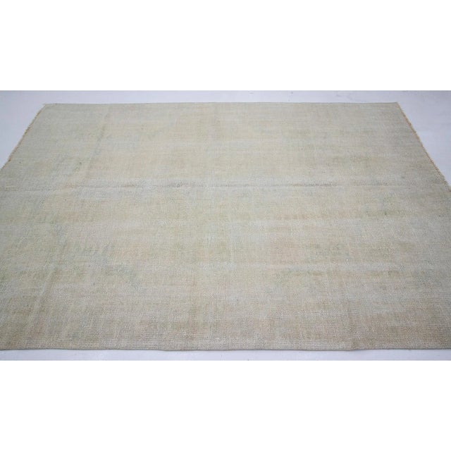 Modern 1960s Vintage Washed Out Modern Rug- 5′7″ × 8′5″ For Sale - Image 3 of 7